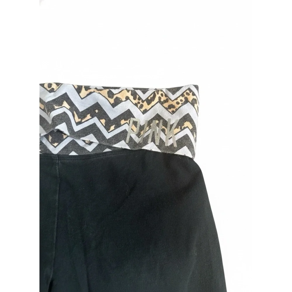 Vtg VS PINK 🩷Y2K 🔥Fold‎ Over Yoga Pants Lot Black Low Rise Rare Waistband S